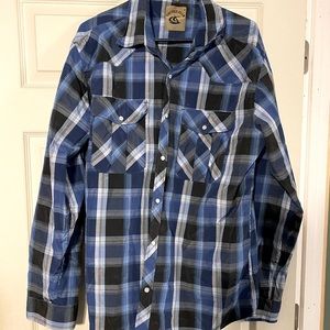 COEVALS CLUB Men's Western Long Sleeve Pearl Snap Casual Work Shirts .